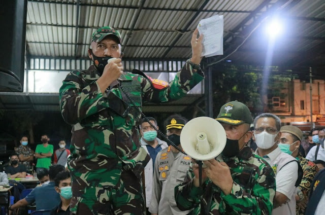 Dandim 0101/BS Berserta Forkopimda gelar Razia Prokes di wilayah kota Banda Aceh