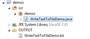 eclipse IDE project structure