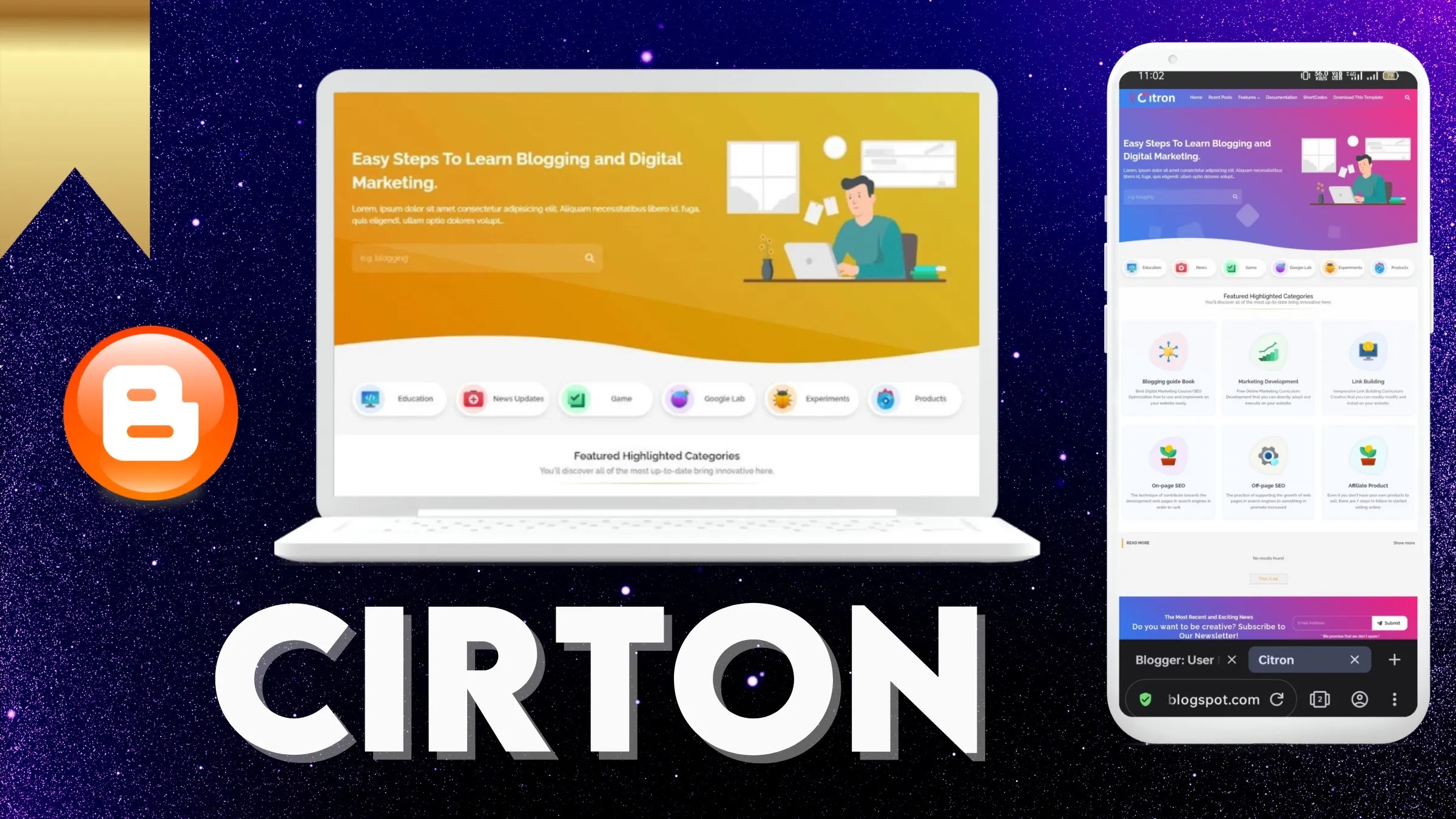 Citron Premium Blogger Template free download