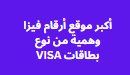 أكبر موقع أرقام فيزا وهمية من نوع بطاقات VISA