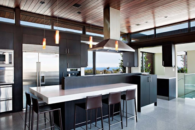 Black kitchen in the Modern Contemporary Ettley House