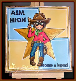cowboy lone ranger character stamp aim high become a legend