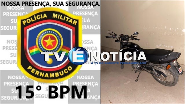 MANOR DE IDADE E APEENDIDO COM MOTO FURTADA NA CIDADE DE SÃO BENTO DO UNA 