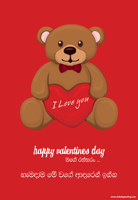 Happy valentines day - sinhala greeting - මගේ රත්තරං ... හැමදාම මේ වගේ ආදරෙන් ඉන්න