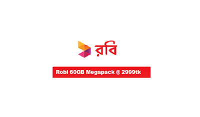 Robi Offering 60GB Megapack Internet Data at 2999Tk