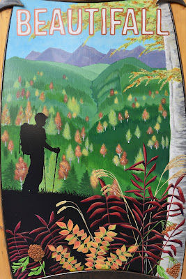 Nelson BC backpacker hiker mural art.