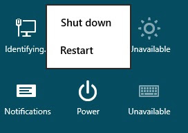 Shutdown and Restart Windows 8