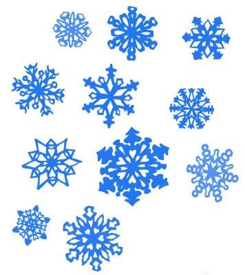 I was telling some people that I associate snowflakes with blue because when