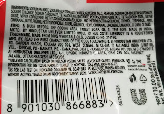 This is the pic of ingredients of soap Lifebuoy silver defence plus.
