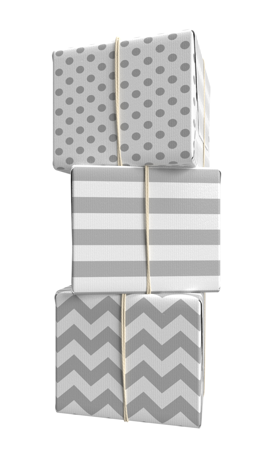 Gray and White Wrapping Paper