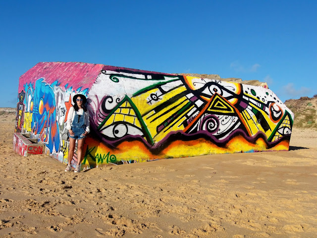 fashionblogger, art, photo, photograph, Avilés, oviedo, gijón, asturias, francia, France, Capbreton, bunker, historia, history, overalls, dungarees, denim, beach