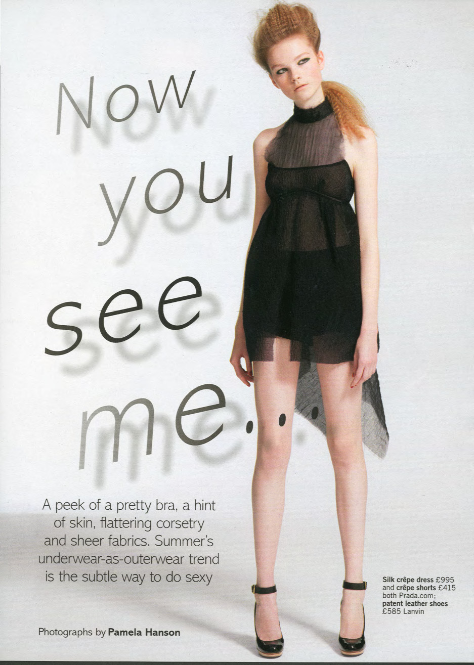 DONNA LOOS | NOW YOU SEE ME - GLAMOUR UK - 05/2010