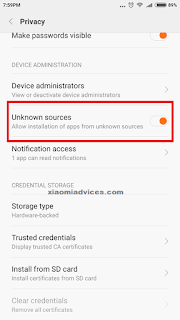 how to allow unknown source in android