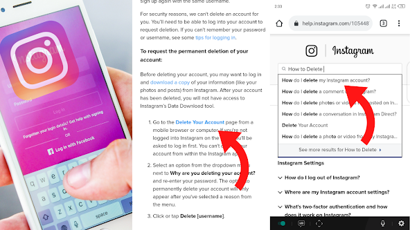 Instagram account delete permanently On Mobile Phone 2021