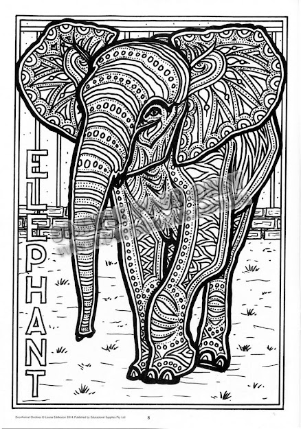 Printable Adult Coloring Pages Printable Elephant
