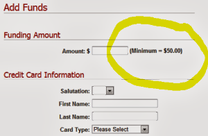 Admob Minimum Advertising Payment Amount.