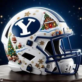 BYU Cougars Christmas Helmets