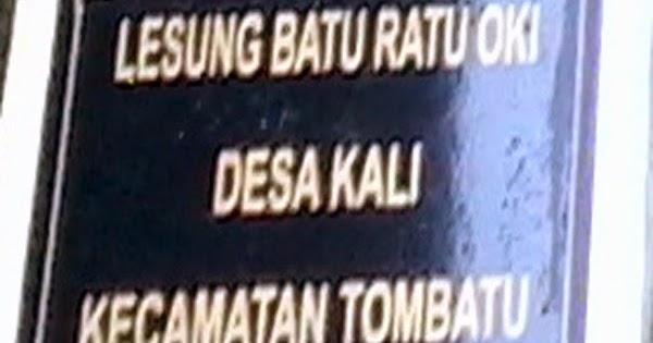  Nama Lain Dari Nawo Oki Tombatu Tonsawang Tuama 