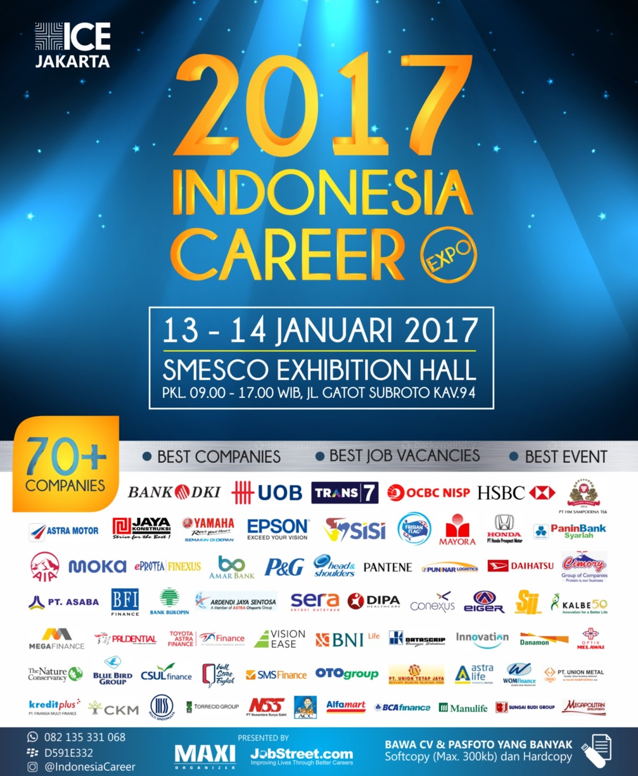 ICE Jakarta 13-14 Januari 2017  JOB EXPO