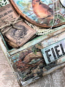 Sara Emily Barker https://sarascloset1.blogspot.com/2019/08/field-notes-vignette-for-funkie-junkie.html Mixed Media Vignette Tim Holtz 9