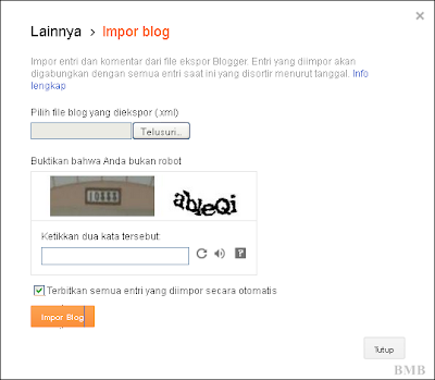 backup blog - ambil file yang akan diimpor