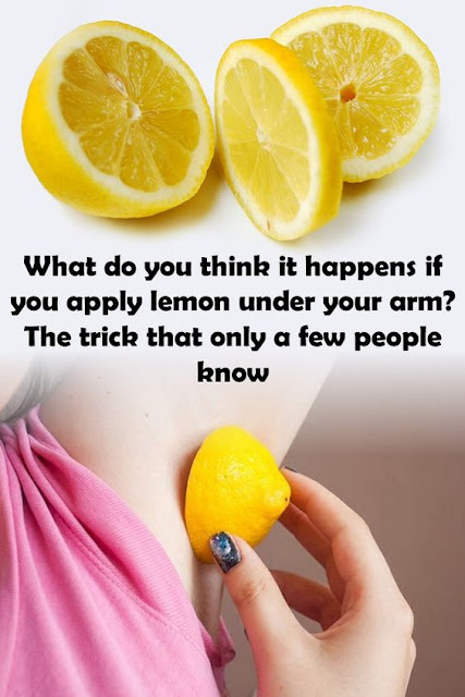 What happens if you apply lemon under your arm