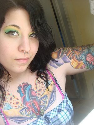 Sexy girl tattoo art image