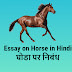 Essay on Horse in Hindi | घोडा पर निबंध 