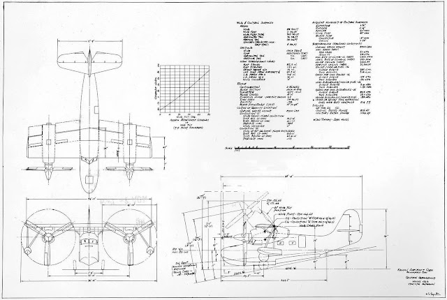 Kaman K-16b three view drawing