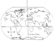 Blank and Filledin Maps of the Continents and Oceans