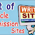 Article Submission Sites List