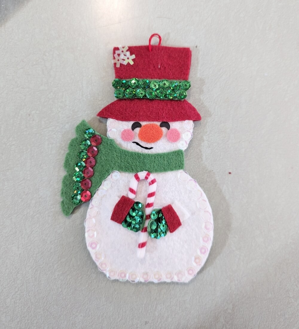 Christmas in March - Old-Fashioned Felt and Sequin Ornaments