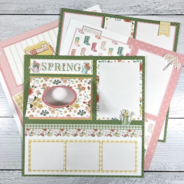 12x12 Beauty of Spring 4-page scrapbook layout kit by Artsy Albums