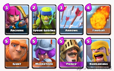 Kumpulan Battle Deck Clash Royale Arena 3 Terbaik (Winning Strategy) Offensive