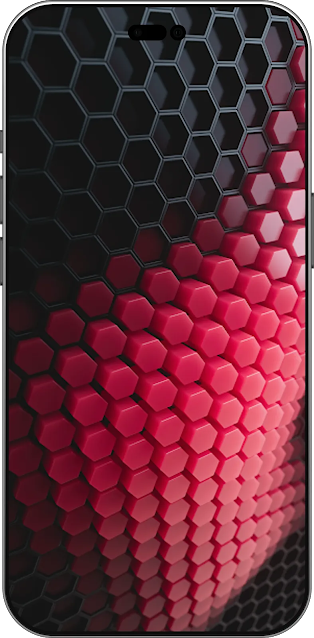 RED HEXAGON WALLPAPER FOR IOS IPHONE AND ANDROID