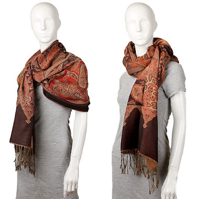 It's time to spice up the pashmina Instead of the standard shoulder wrap