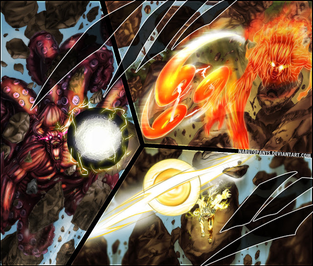 8 Tailed Beast, Naruto and Susanoo