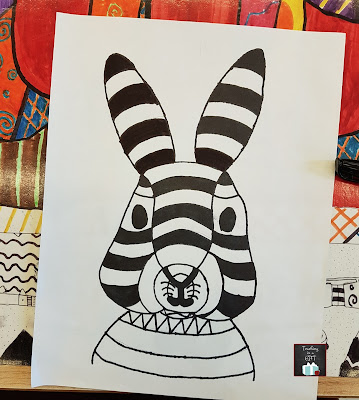 Picture of Pop Art Easter Bunny @teachingisgift.blogspot.ca