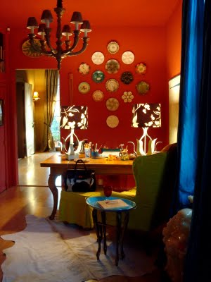 Red And Yellow Dining Room
