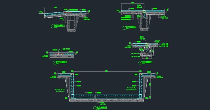 Gambar Kerja Detail dan Potongan Plat Lantai  File Dwg 