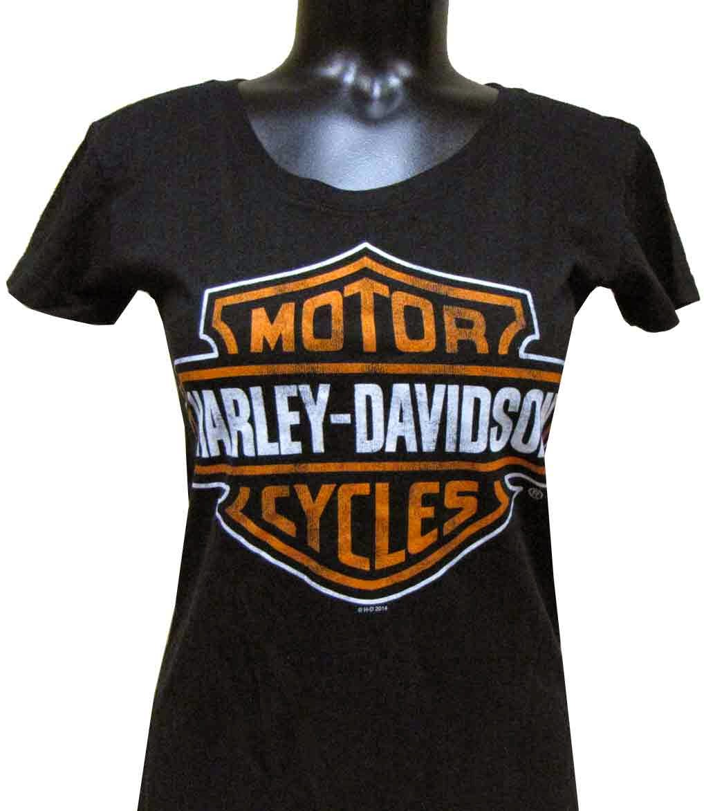 http://www.adventureharley.com/harley-davidson-womens-shirt-h-d-distressed-bar-shield-black