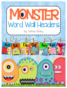 http://www.teacherspayteachers.com/Product/Monster-Word-Wall-Headers-1358504