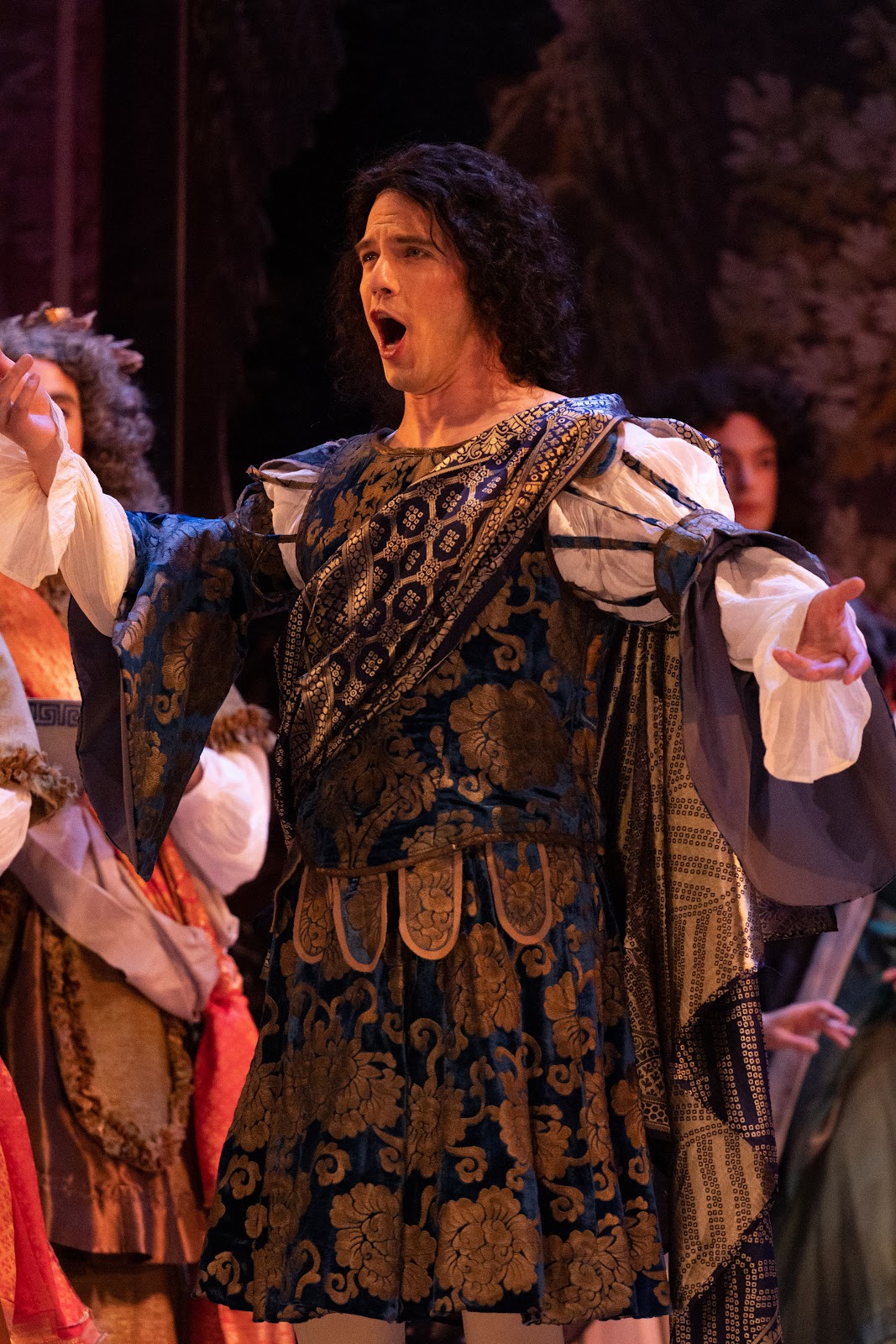 IN REVIEW: bass-baritone DOUGLAS WILLIAMS as Polite in Boston Early Music Festival's 2023 production of Henry Desmarest's CIRCÉ [Photograph by Kathy Wittman, © by Boston Early Music Festival]
