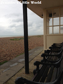 Seafront shelter on Worthing beach