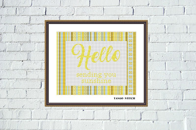 Hello sending you sunshine cross stitch ornament pattern