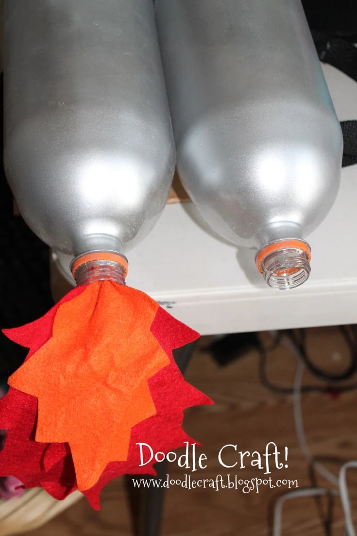 Making rocket jet pack diy with upcycled materials