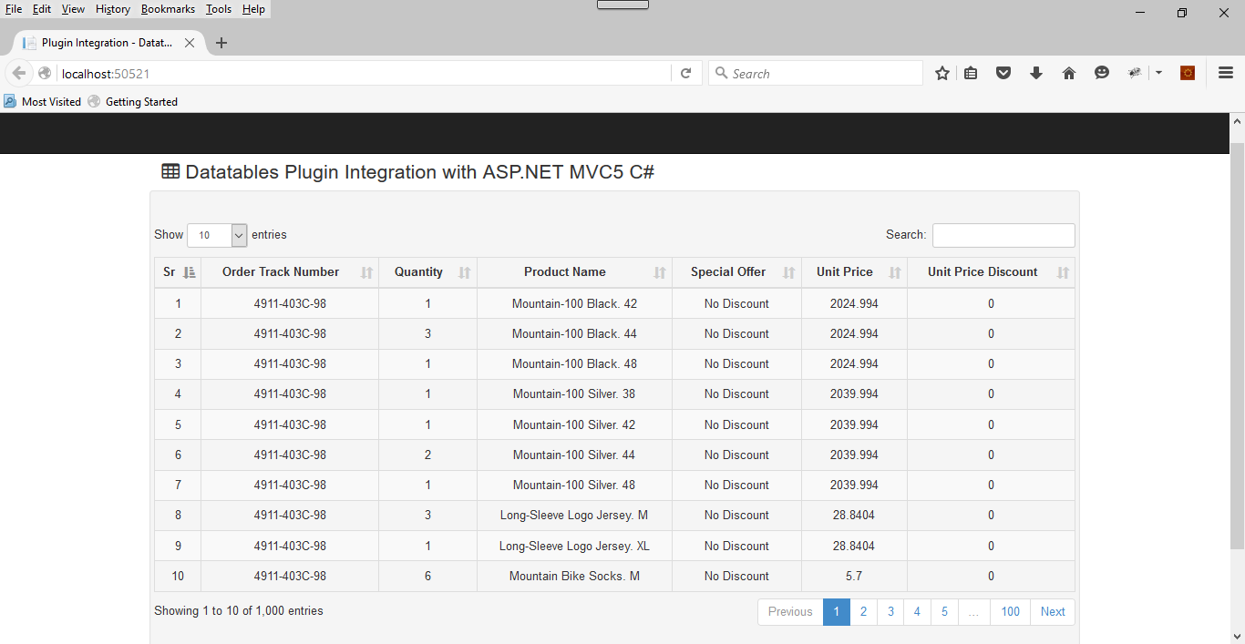 ASP.NET MVC5: Datatables Plugin Server Side Integration ...