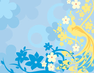 Vector Blue flower background