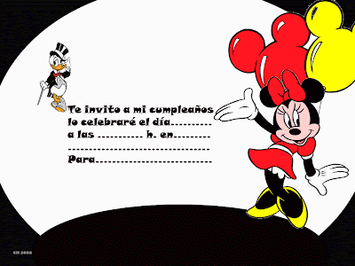 Invitacion infantil disney 