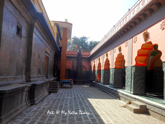 The pradakshina marg at the Bhairavnath temple, Saswad, Pune, Maharashtra